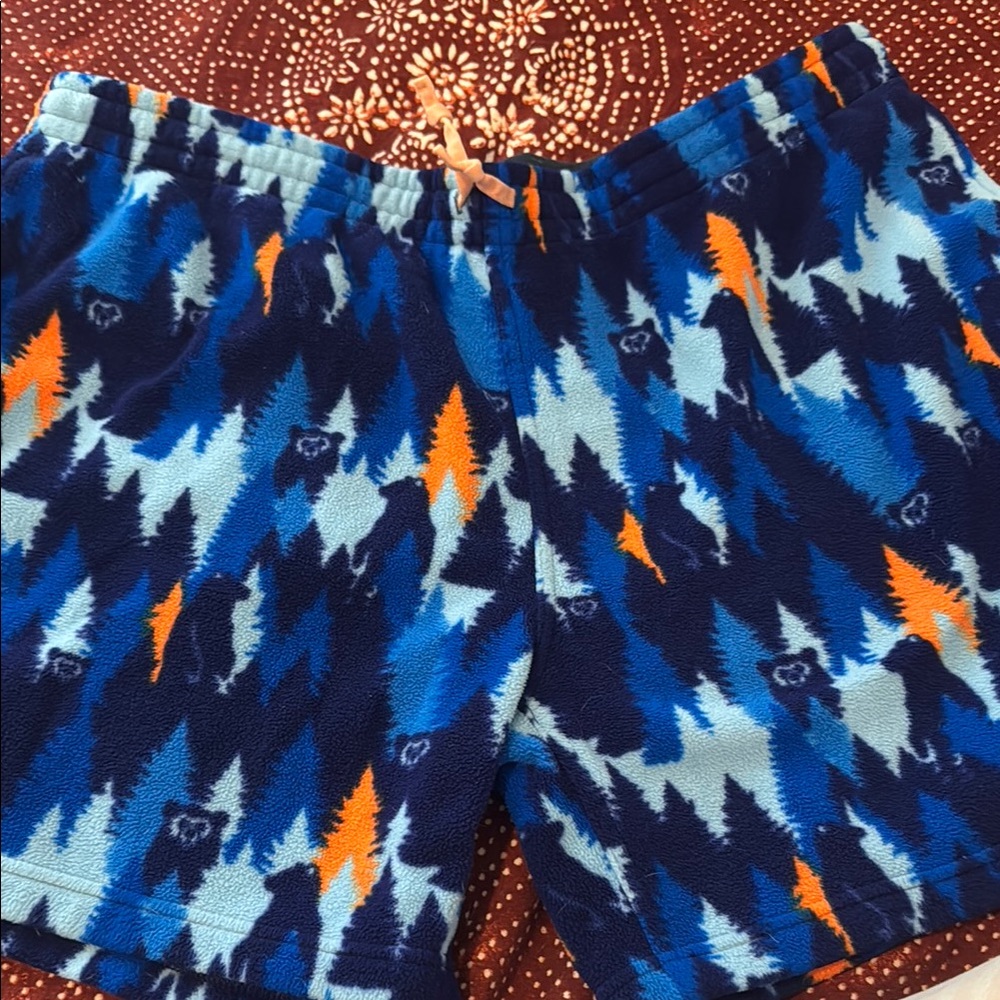 Men's Blue Patterned Shorts